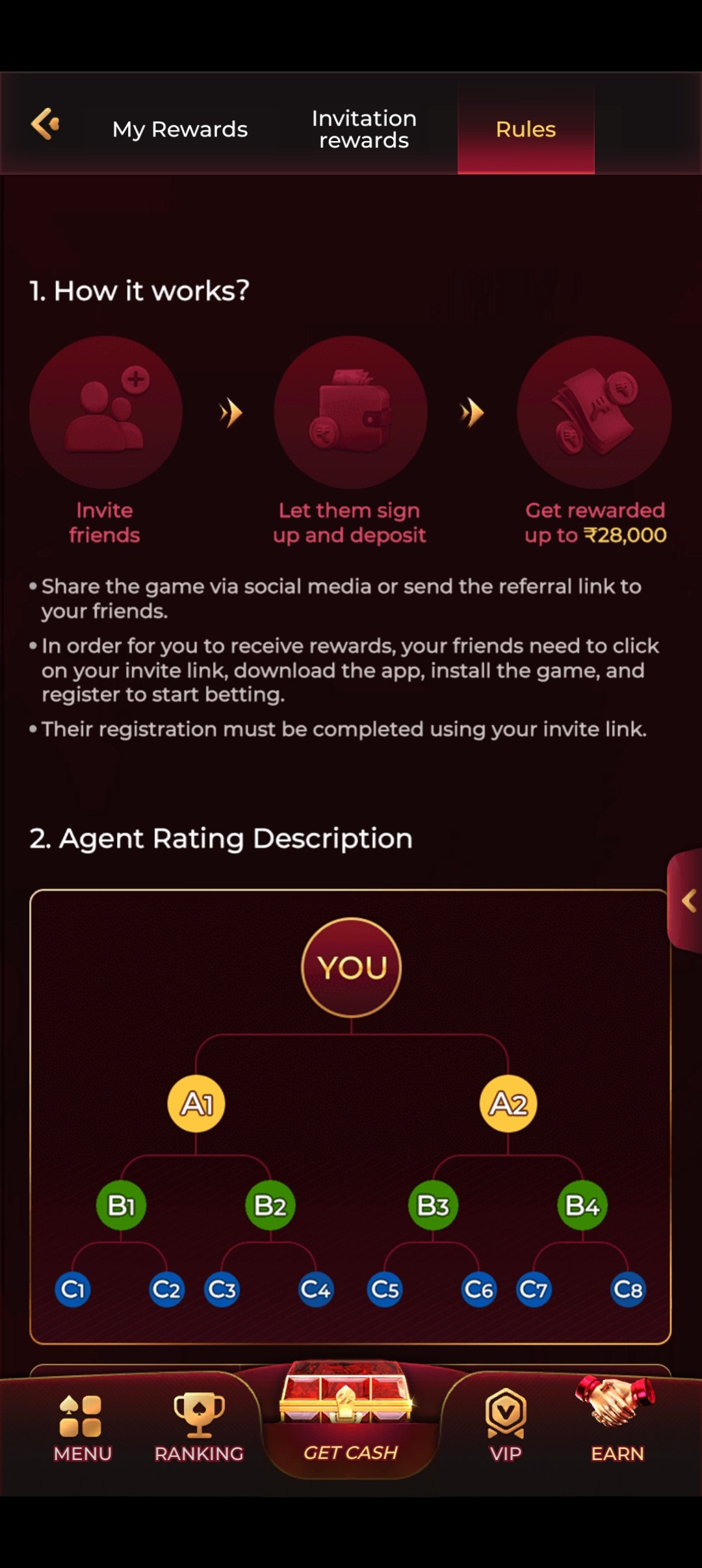 IC7 Game app screenshot — the wallet and withdrawal screen